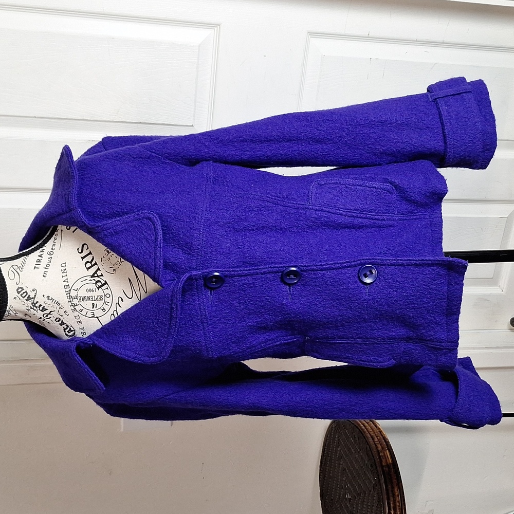 TRIA Purple 100 % Wool Blazer Sz L